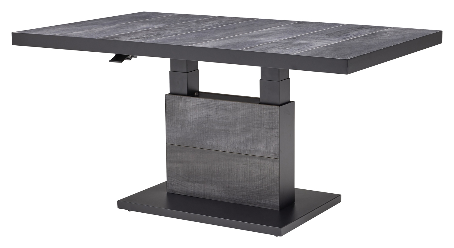 Höhenverstellbarer Gartentisch aus Keramik und Aluminium in anthrazit